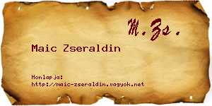 Maic Zseraldin névjegykártya
